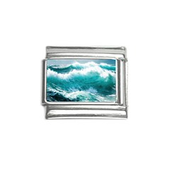 Waves Ocean Sea Tsunami Nautical 4 Italian Charm (9mm) by Jancukart