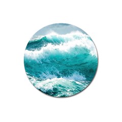 Waves Ocean Sea Tsunami Nautical 4 Magnet 3  (round) by Jancukart