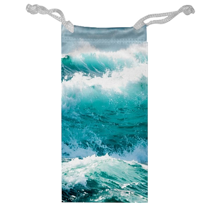 Waves Ocean Sea Tsunami Nautical 4 Jewelry Bag