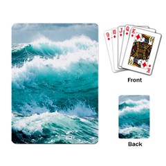 Waves Ocean Sea Tsunami Nautical 4 Playing Cards Single Design (rectangle)