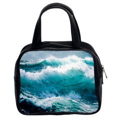 Waves Ocean Sea Tsunami Nautical 4 Classic Handbag (two Sides) by Jancukart