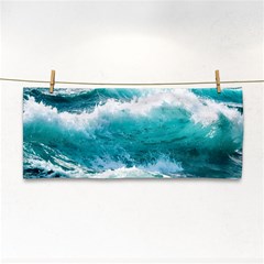 Waves Ocean Sea Tsunami Nautical 4 Hand Towel by Jancukart