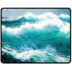 Waves Ocean Sea Tsunami Nautical 4 Fleece Blanket (medium) by Jancukart