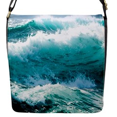 Waves Ocean Sea Tsunami Nautical 4 Flap Closure Messenger Bag (s) by Jancukart