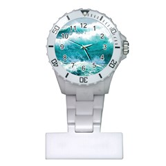 Waves Ocean Sea Tsunami Nautical 4 Plastic Nurses Watch by Jancukart