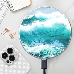 Waves Ocean Sea Tsunami Nautical 4 Wireless Fast Charger(white)