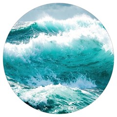 Waves Ocean Sea Tsunami Nautical 4 Round Trivet