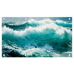 Waves Ocean Sea Tsunami Nautical 4 Banner And Sign 7  X 4  by Jancukart