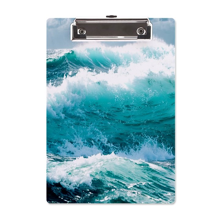 Waves Ocean Sea Tsunami Nautical 4 A5 Acrylic Clipboard