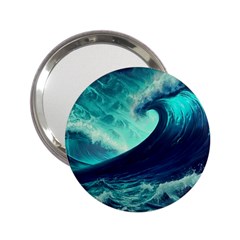 Waves Ocean Sea Tsunami Nautical 2 25  Handbag Mirrors by Jancukart