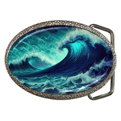 Waves Ocean Sea Tsunami Nautical Belt Buckles by Jancukart