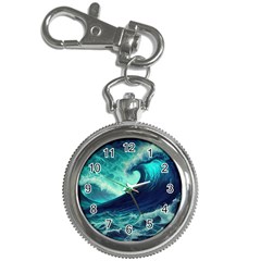 Waves Ocean Sea Tsunami Nautical Key Chain Watches