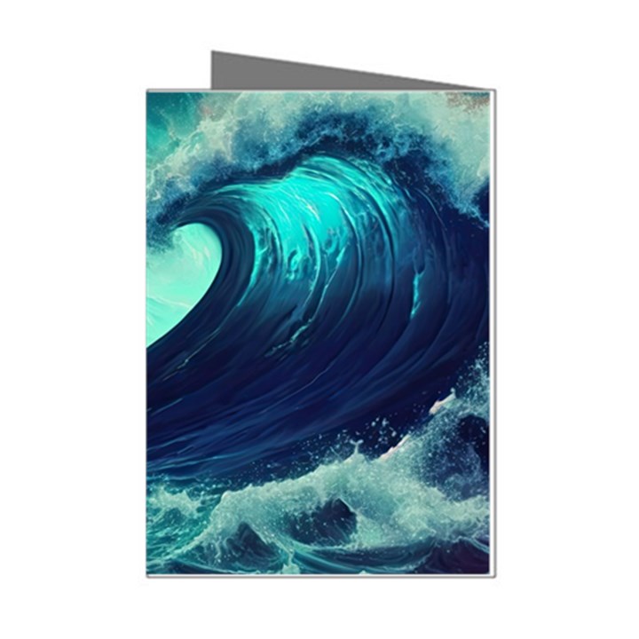 Waves Ocean Sea Tsunami Nautical Mini Greeting Cards (Pkg of 8)