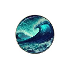 Waves Ocean Sea Tsunami Nautical Hat Clip Ball Marker by Jancukart