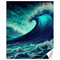 Waves Ocean Sea Tsunami Nautical Canvas 16  X 20  by Jancukart