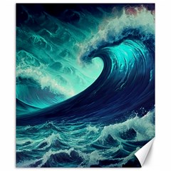 Waves Ocean Sea Tsunami Nautical Canvas 20  X 24  by Jancukart