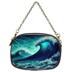 Waves Ocean Sea Tsunami Nautical Chain Purse (one Side)