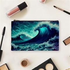 Waves Ocean Sea Tsunami Nautical Cosmetic Bag (medium) by Jancukart