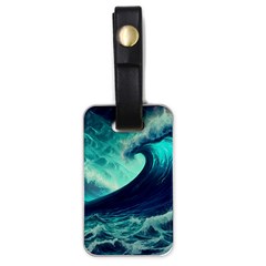 Waves Ocean Sea Tsunami Nautical Luggage Tag (one Side) by Jancukart