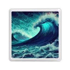 Waves Ocean Sea Tsunami Nautical Memory Card Reader (square)