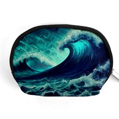 Waves Ocean Sea Tsunami Nautical Accessory Pouch (medium)