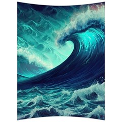 Waves Ocean Sea Tsunami Nautical Back Support Cushion