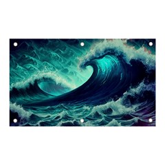 Waves Ocean Sea Tsunami Nautical Banner And Sign 5  X 3 