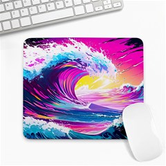 Tsunami Waves Ocean Sea Nautical Nature Water Blue Water Large Mousepad