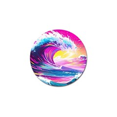 Tsunami Waves Ocean Sea Nautical Nature Water Blue Water Golf Ball Marker (10 Pack)