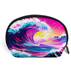 Tsunami Waves Ocean Sea Nautical Nature Water Blue Water Accessory Pouch (large)