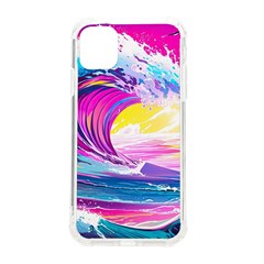 Tsunami Waves Ocean Sea Nautical Nature Water Blue Water Iphone 11 Tpu Uv Print Case by Jancukart