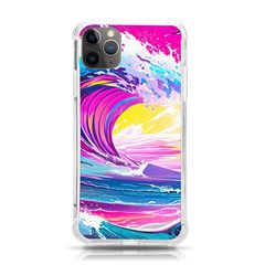 Tsunami Waves Ocean Sea Nautical Nature Water Blue Water Iphone 11 Pro Max 6 5 Inch Tpu Uv Print Case