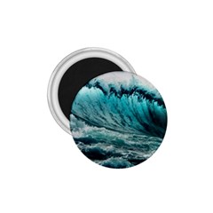 Tsunami Waves Ocean Sea Nautical Nature Water Blue Black 1 75  Magnets by Jancukart