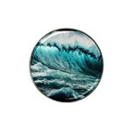 Tsunami Waves Ocean Sea Nautical Nature Water Blue Black Hat Clip Ball Marker Front