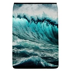 Tsunami Waves Ocean Sea Nautical Nature Water Blue Black Removable Flap Cover (l)