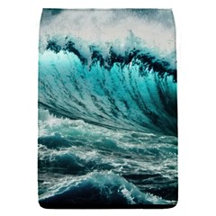 Tsunami Waves Ocean Sea Nautical Nature Water Blue Black Removable Flap Cover (s) by Jancukart