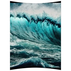 Tsunami Waves Ocean Sea Nautical Nature Water Blue Black Back Support Cushion