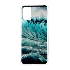 Tsunami Waves Ocean Sea Nautical Nature Water Blue Black Samsung Galaxy S20plus 6 7 Inch Tpu Uv Case