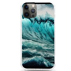 Tsunami Waves Ocean Sea Nautical Nature Water Blue Black Iphone 12 Pro Max Tpu Uv Print Case