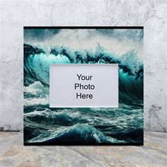 Tsunami Waves Ocean Sea Nautical Nature Water Blue Black White Box Photo Frame 4  X 6  by Jancukart