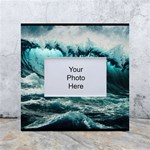 Tsunami Waves Ocean Sea Nautical Nature Water Blue Black White Box Photo Frame 4  x 6  Front