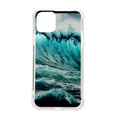 Tsunami Waves Ocean Sea Nautical Nature Water Blue Black Iphone 11 Pro 5 8 Inch Tpu Uv Print Case by Jancukart