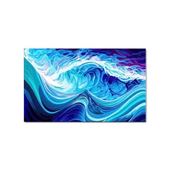 Tsunami Waves Ocean Sea Nautical Nature Abstract Blue Water Sticker (rectangular) by Jancukart