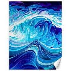 Tsunami Waves Ocean Sea Nautical Nature Abstract Blue Water Canvas 12  X 16  by Jancukart