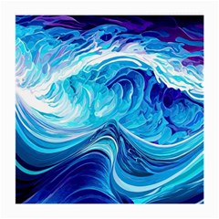 Tsunami Waves Ocean Sea Nautical Nature Abstract Blue Water Medium Glasses Cloth (2 Sides) by Jancukart