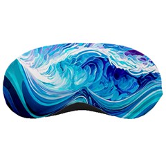 Tsunami Waves Ocean Sea Nautical Nature Abstract Blue Water Sleeping Mask