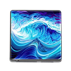 Tsunami Waves Ocean Sea Nautical Nature Abstract Blue Water Memory Card Reader (square 5 Slot) by Jancukart