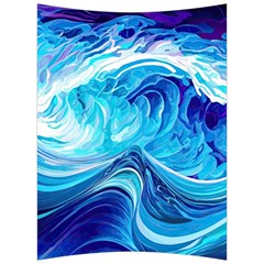 Tsunami Waves Ocean Sea Nautical Nature Abstract Blue Water Back Support Cushion