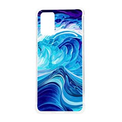 Tsunami Waves Ocean Sea Nautical Nature Abstract Blue Water Samsung Galaxy S20plus 6 7 Inch Tpu Uv Case by Jancukart