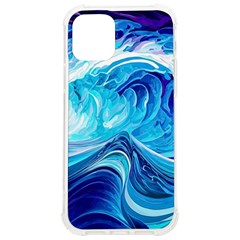 Tsunami Waves Ocean Sea Nautical Nature Abstract Blue Water Iphone 12/12 Pro Tpu Uv Print Case